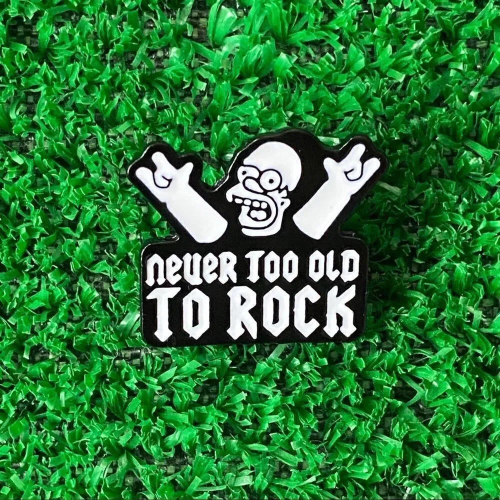 Homer Never Too Old to Rock  Enamel Pin/ Brooch